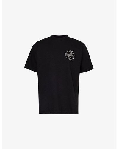 Carhartt Blaze Logo-print Regular-fit Cotton-jersey T-shirt - Black