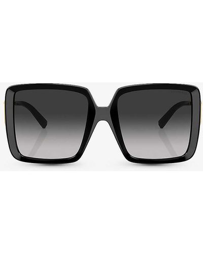Tiffany & Co. Tf4212u Square-frame Acetate And Metal Sunglasses - Black