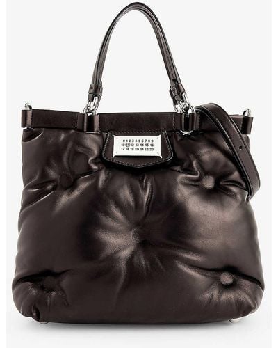 Maison Margiela Glam Slam Leather Top-handle Bag - Black