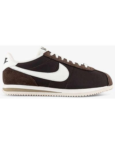 Nike Cortez Brand-embellished Leather Low-top Trainers - Multicolour