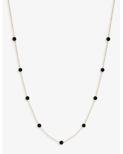 The Alkemistry Beaded 18ct Yellow-gold And Onyx Necklace - Natural