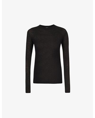 JOSEPH Cashair Regular-fit Cashmere-knit Sweater - Black