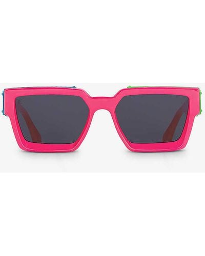 Louis Vuitton Z1895w 1.1 Millionaires Square-frame Acetate Sunglasses - Pink