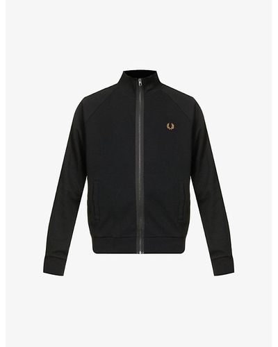 Fred Perry Fp Knitted Track Jacket - Black
