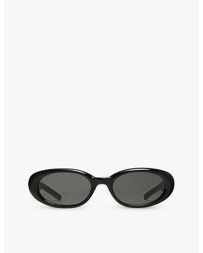 Gentle Monster Bandoneon S 01 Oval-frame Acetate Sunglasses - Black