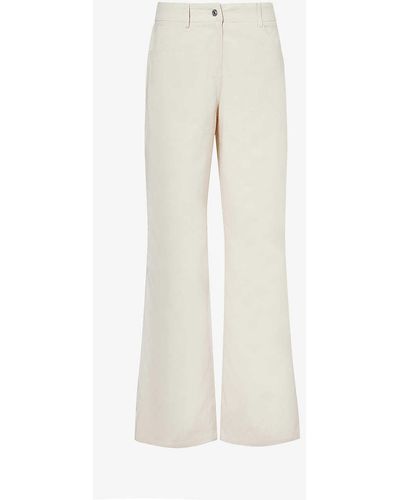 4th & Reckless Liana Straight-leg Mid-rise Woven Trousers - White