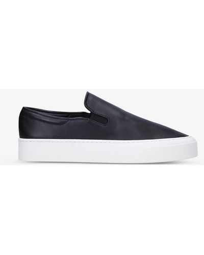 The Row Marie Slip-on Leather Sneakers - Black