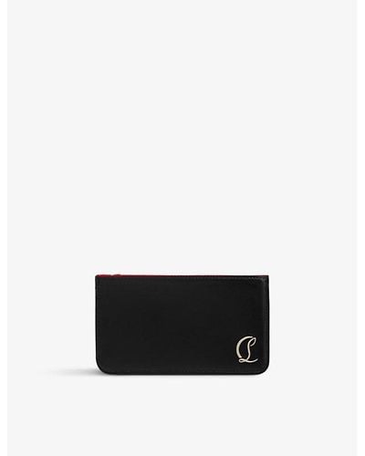 Christian Louboutin Loubi54 Zipped Leather Card Holder - White