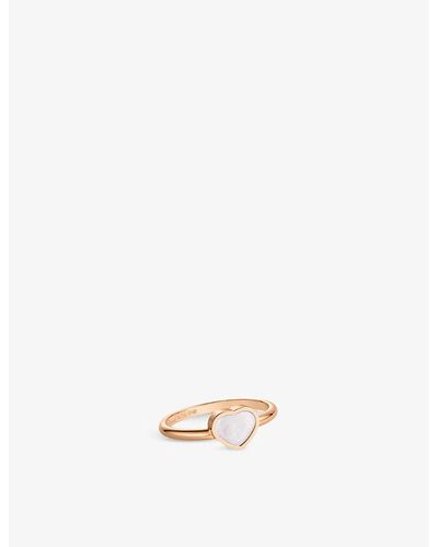 Chopard My Happy Hearts 18ct Rose-gold And Mother-of-pearl Ring - White