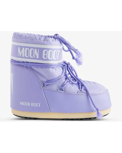 Moon Boot Icon Low Lace-up Shell Snow Boots - Blue