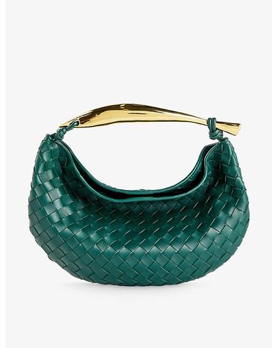 Bottega Veneta Sardine Intrecciato-weave Leather Top-handle Bag - Green