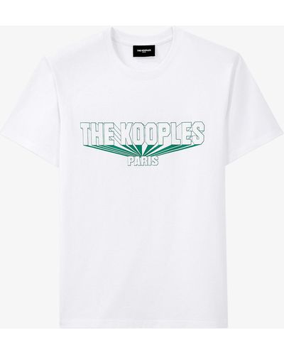 The Kooples Logo-print Cotton-jersey T-shirt - White