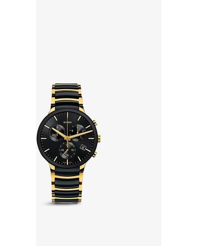 Rado R30134162 Centrix Ceramic And Titanium Quartz Watch - Black