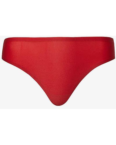 Chantelle Soft Stretch High-rise Stretch-woven Thong - Red