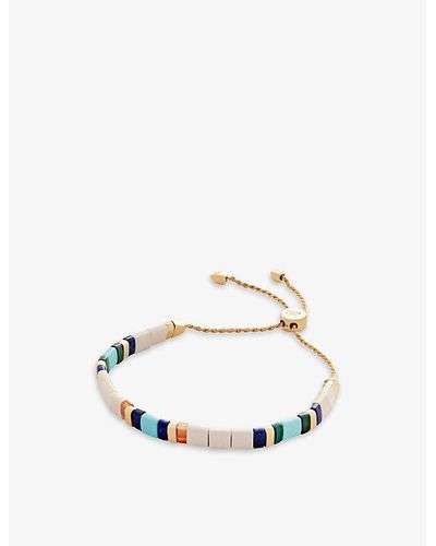 Monica Vinader Delphi 18ct Recycled -plated Vermeil Recycled Sterling-silver And Jasper Stone Bracelet - Metallic