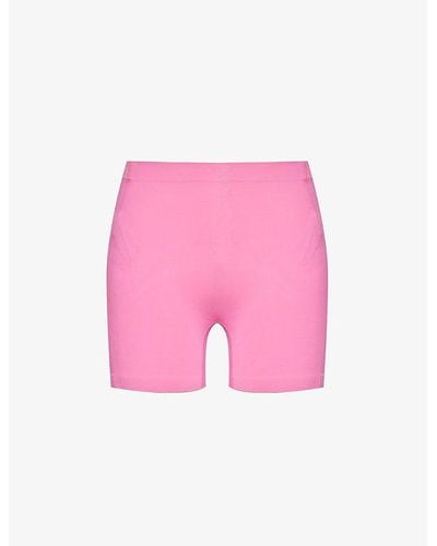 GYMSHARK Branded High-rise Stretch-woven Shorts X - Pink