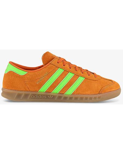 adidas Hamburg Low-top Suede Trainers - Yellow