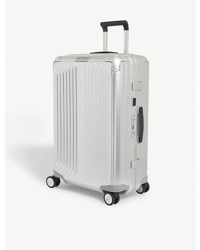 Samsonite Lite-box Alu Aluminium Hard Case 4 Wheel Cabin Suitcase - Grey
