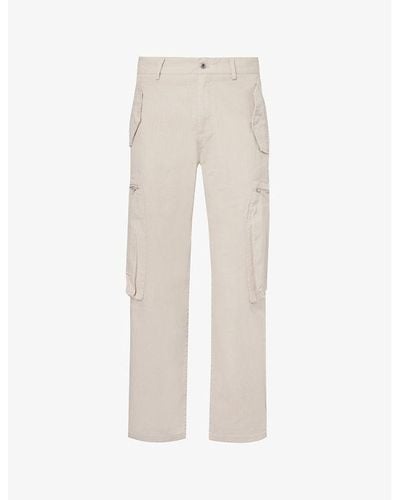 Represent Workshop Flap-pocket Relaxed-fit Cotton Pants Xx - Natural