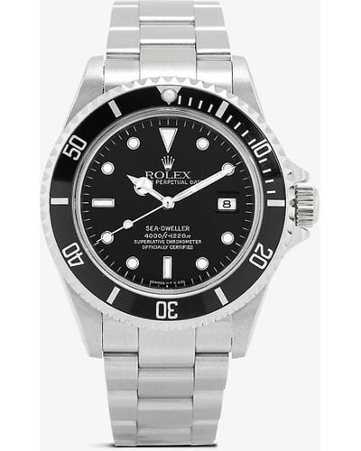 Rolex Pre-loved J35709 Sea-dweller Stainless-steel Automatic Watch - Black