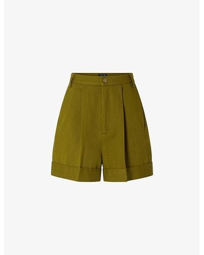 Soeur iggy High-rise Cotton Shorts - Green