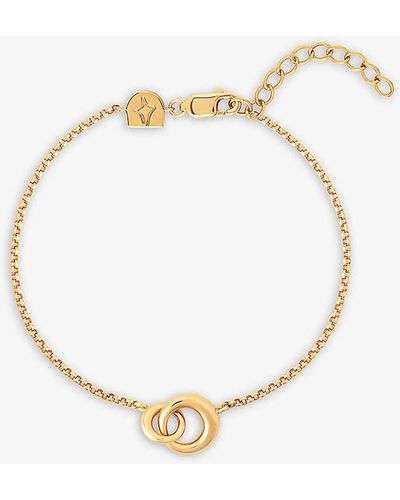 Astrid & Miyu Dome 18ct Yellow -plated Recycled Sterling-silver Link Bracelet - Metallic