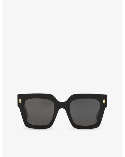 Fendi Fe40101i Roma Square-frame Acetate Sunglasses - Black