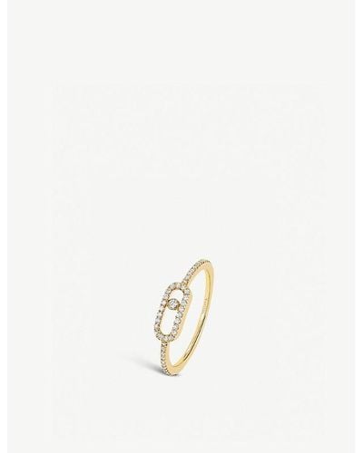 Messika Move Uno 18ct -gold And Pavé Diamond Ring - White