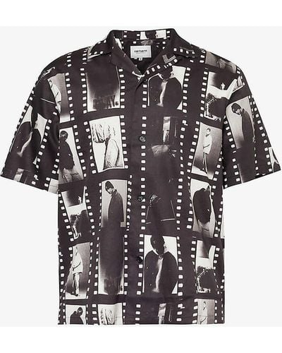 Carhartt Photo Strip Graphic-print Cotton-blend Shirt - Black