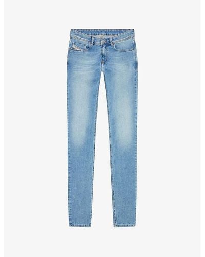 DIESEL 979 Sleenker Faded-wash Slim-leg Stretch-denim Jeans - Blue