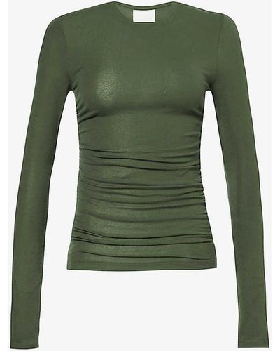 Citizens of Humanity Marion Long-sleeved Stretch-woven Top - Green