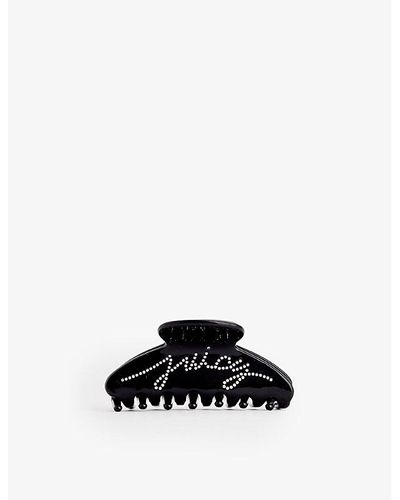 Juicy Couture Brand-print Acetate Hair Clip - Black