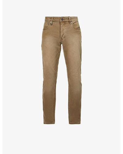 Neuw Lou Brand-patch Slim-fit Stretch-denim Jeans - Natural