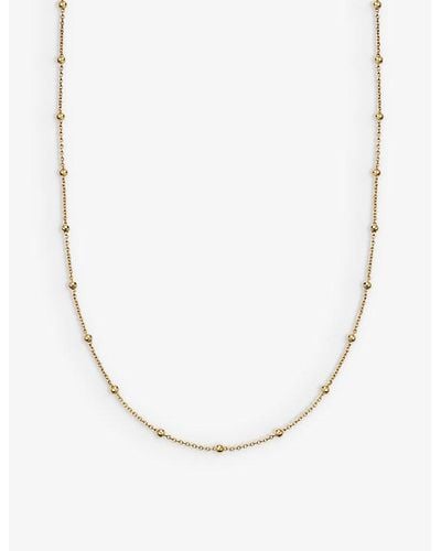 Astley Clarke Aurona Beaded 18ct Gold-vermeil Necklace - Metallic