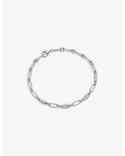 Astley Clarke Celestial Orbit Sterling-silver And White-sapphire Bracelet