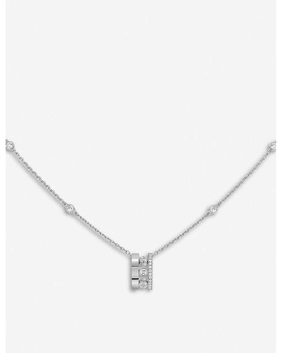 Messika Move Romane 18ct White-gold And Diamond Necklace - Metallic