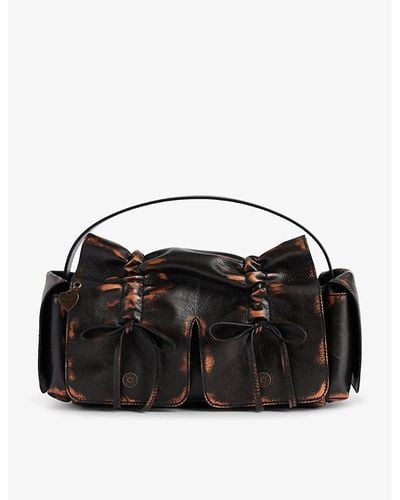Acne Studios Multipocket Leather Shoulder Bag - Black
