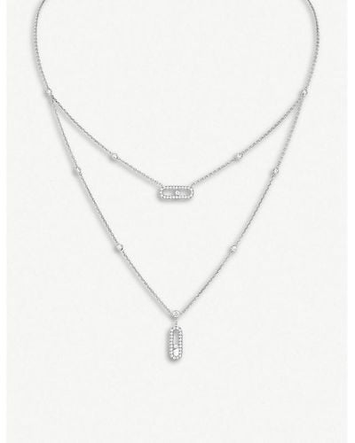 Messika Move 18ct White-gold And Diamond Necklace - Metallic
