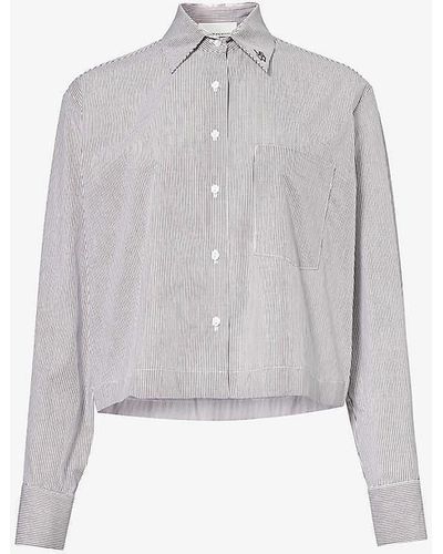 Viktoria & Woods Pope Stripe-pattern Regular-fit Cotton Shirt - White