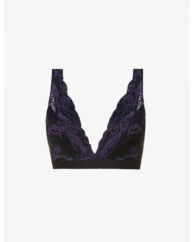 Wacoal Instant Icon Stretch-lace Bralette X - Blue