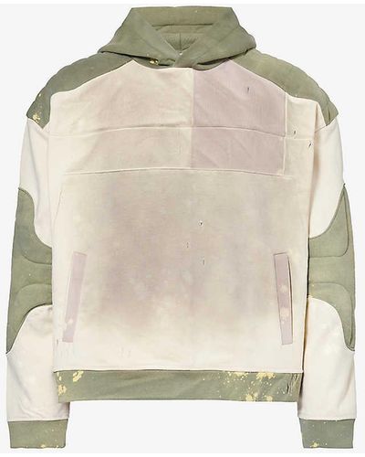 Who Decides War Armour Distressed Cotton-jersey Hoody - Natural