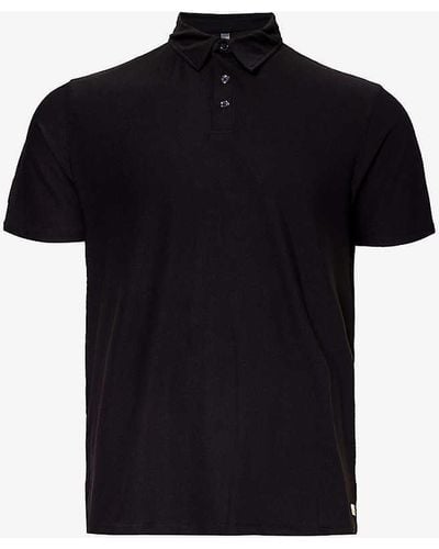 Vuori Strato Tech Brand-patch Stretch-jersey Polo Shirt - Black