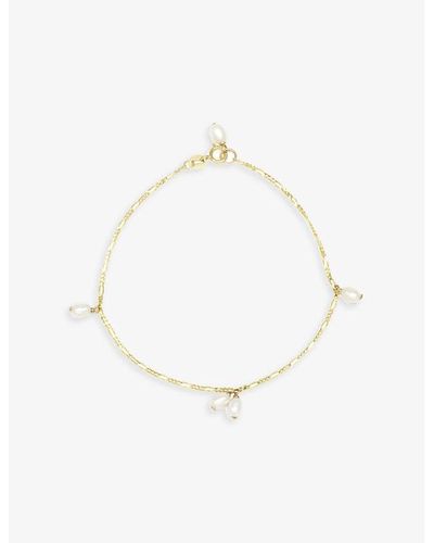 The Alkemistry Poppy Finch 14ct Yellow-gold And Keshi-pearl Bracelet - White