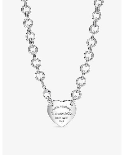 Tiffany & Co. Return To Tiffany Heart Tag Extra-large Sterling- Pendant Necklace - Blue