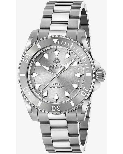 Gucci Ya136354 Dive Stainless Steel Automatic Watch - White