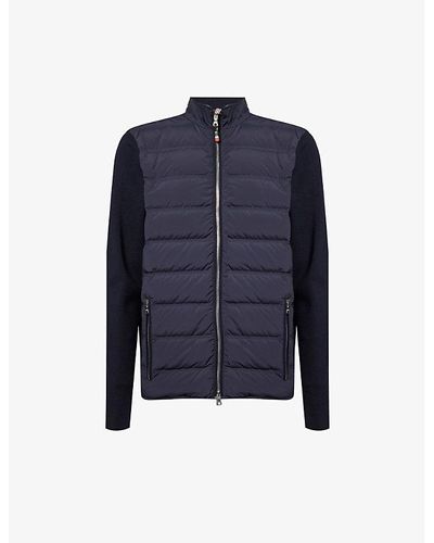 Orlebar Brown Contrast-panel Regular-fit Shell Jacket - Blue