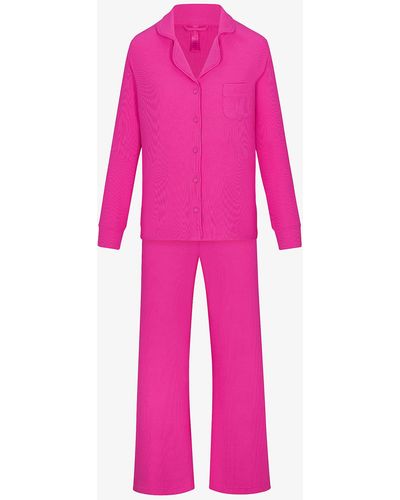 Skims Soft Lounge Stretch-jersey Pyjama Set - Pink
