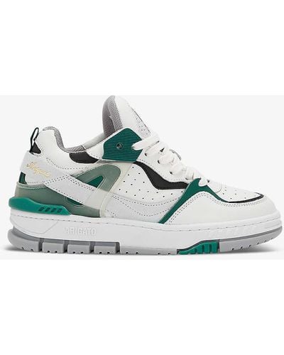 Axel Arigato Astro Contrast-panel Leather Mid-top Trainers - Green