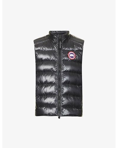 Canada Goose Crofton Quilted Funnel-neck Recycled-nylon Gilet X - Black
