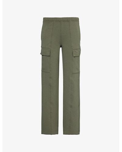 lululemon Cargo Double-knit Straight-leg Mid-rise Recycled Polyester-blend Trousers - Green